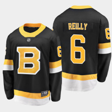 Men's Boston Bruins Mike Reilly #6 Alternate 2021 Black Jersey