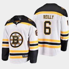 Men's Boston Bruins Mike Reilly #6 Away 2021 White Jersey