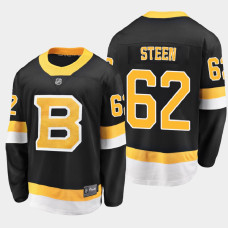 Men's Boston Bruins Oskar Steen #62 Alternate 2021 Black Jersey