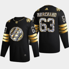 Brad Marchand Boston Bruins 2022 Stanley Cup Playoffs Black Diamond Edition Jersey Authentic