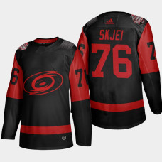 Men Carolina Hurricanes Brady Skjei #76 2021 Stadium Series Black Jersey