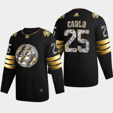 Brandon Carlo Boston Bruins 2022 Stanley Cup Playoffs Black Diamond Edition Jersey Authentic