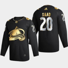 Men Colorado Avalanche Brandon Saad #20 2020-21 2021 Golden Edition Limited Authentic Jersey - Black