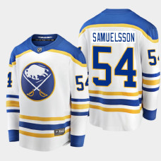 Men's Buffalo Sabres Mattias Samuelsson #54 Away 2021 White Jersey