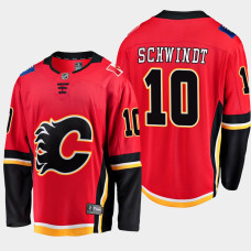 Cole Schwindt Calgary Flames 2022 Alternate Breakaway Player Red Jersey