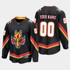 Men's Calgary Flames Custom #00 Special Edition 2021 Breakaway Black Jersey