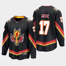 Men's Calgary Flames Milan Lucic #17 Special Edition 2021 Breakaway Black Jersey