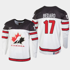 Men's Canada Connor Bedard #17 2021 IIHF U18 World Championship White Jersey