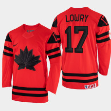 Adam Lowry 2022 IIHF World Championship Canada Hockey Jersey Red #17 Uniform