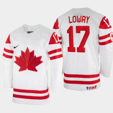 Adam Lowry 2022 IIHF World Championship Canada Hockey Jersey White #17 Uniform