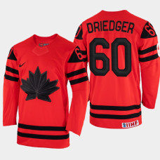 Canada #60 Chris Driedger 2022 IIHF World Championship Red Away Jersey