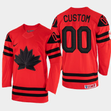 Custom 2022 IIHF World Championship Canada Hockey Jersey Red #00 Uniform