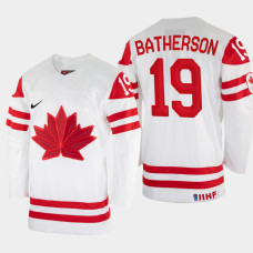 Drake Batherson 2022 IIHF World Championship Canada Hockey Jersey White #19 Uniform