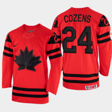 Dylan Cozens 2022 IIHF World Championship Canada Hockey Jersey Red #24 Uniform