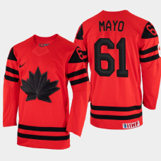 Canada #61 Dysin Mayo 2022 IIHF World Championship Red Away Jersey