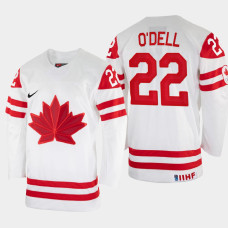 Eric O'Dell 2022 IIHF World Championship Canada Hockey Jersey White #22 Uniform