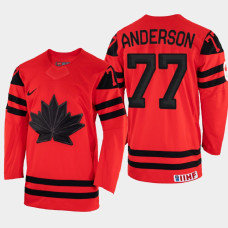 Canada #77 Josh Anderson 2022 IIHF World Championship Red Away Jersey