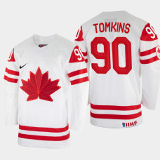 Matt Tomkins 2022 IIHF World Championship Canada Hockey Jersey White #90 Uniform