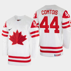 Max Comtois 2022 IIHF World Championship Canada Hockey Jersey White #44 Uniform