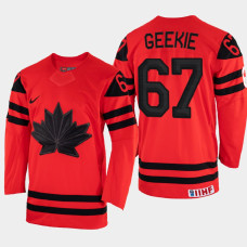 Canada #67 Morgan Geekie 2022 IIHF World Championship Red Away Jersey