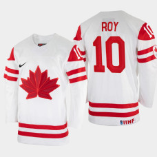 Nicolas Roy 2022 IIHF World Championship Canada Hockey Jersey White #10 Uniform