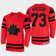 Canada #73 Noah Gregor 2022 IIHF World Championship Red Away Jersey