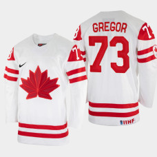 Noah Gregor 2022 IIHF World Championship Canada Hockey Jersey White #73 Uniform