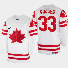 Ryan Graves 2022 IIHF World Championship Canada Hockey Jersey White #33 Uniform