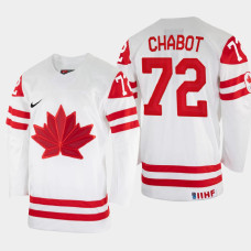 Thomas Chabot 2022 IIHF World Championship Canada Hockey Jersey White #72 Uniform