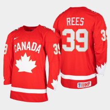 Men Canada Team Jamieson Rees #39 2021 IIHF World Junior Championship Heritage Limited Red Jersey