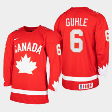 Men Canada Team Kaiden Guhle #6 2021 IIHF World Junior Championship Heritage Limited Red Jersey