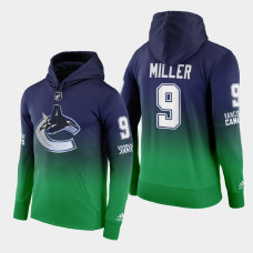 Vancouver Canucks J.T.Miller #9 2021 Reverse Retro Pullover Green Hoodie