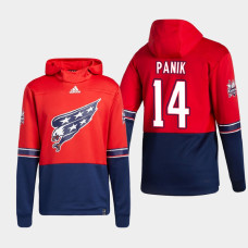 Men's Washington Capitals Richard Panik #14 2021 Reverse Retro Authentic Pullover Special Edition Red Hoodie