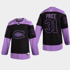 Montreal Canadiens Carey Price 2021 Hockey Fights Cancer Night Purple Jersey