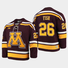 Men's Minnesota Golden Gophers Carl Fish #26 2021 B1G Tournament Championship Replica Maroon Jersey