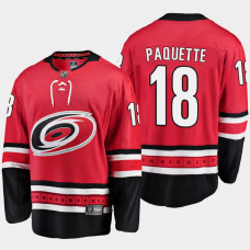 Men's Carolina Hurricanes Cedric Paquette #18 Home 2021 Breakaway Red Jersey