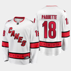 Men's Carolina Hurricanes Cedric Paquette #18 Premier 2021 Away White Jersey