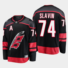 Carolina Hurricanes Jaccob Slavin 2022-23 Primary Home Black #74 Jersey Breakaway Player