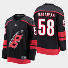 Men's Carolina Hurricanes Jani Hakanpaa #58 Alternate 2021 Black Jersey