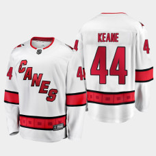 Men's Carolina Hurricanes Joey Keane #44 Away 2021 White Jersey