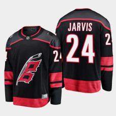 Carolina Hurricanes Seth Jarvis 2022-23 Primary Home Black #24 Jersey Breakaway Player