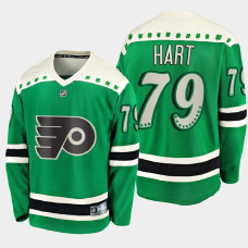 Men's Philadelphia Flyers Carter Hart #79 2021 St. Patrick's Day Green Jersey