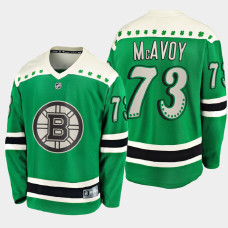 Men's Boston Bruins Charlie McAvoy #73 2021 St. Patrick's Day Green Jersey