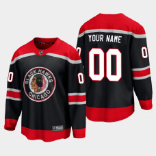 Men's Chicago Blackhawks Custom #00 Special Edition 2021 Breakaway Black Jersey