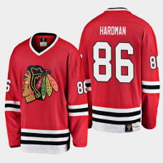 Men's Chicago Blackhawks Mike Hardman #86 Heritage 2021 Red Jersey