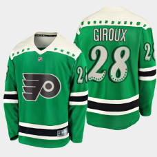 Men's Philadelphia Flyers Claude Giroux #28 2021 St. Patrick's Day Green Jersey