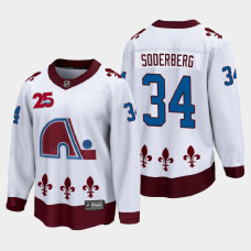 Men's Colorado Avalanche Carl Soderberg #34 Reverse Retro 2021 White Jersey