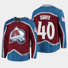 Men's Colorado Avalanche Devan Dubnyk #40 Home 2021 Burgundy Jersey