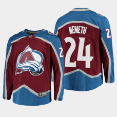 Men's Colorado Avalanche Patrik Nemeth #24 Home 2021 Burgundy Jersey