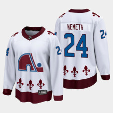 Men's Colorado Avalanche Patrik Nemeth #24 Reverse Retro 2021 White Jersey